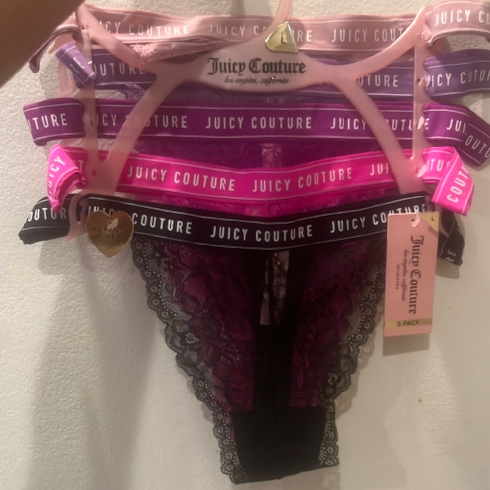 Juicy Couture Pink and Purple Lace Bottoms